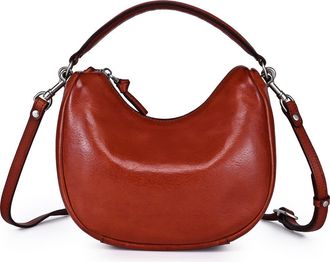 OLD TREND Dahlia Genuine Leather Soft Everyday Hobo Bag in Cognac at Nordstrom