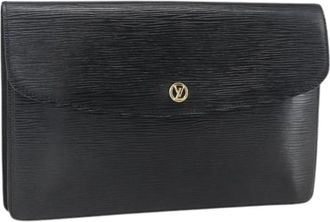 Louis Vuitton Pre-owned Vintage Clutch - Dames - Vintage Clutch - Zwart - ONE Size - Leer - Vintage