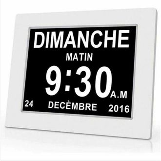 Elle Reloj Digital One Piece De 7 Pulgadas Con Calendario, Fecha Y Hora, Reloj Para Padres Con Alzheimer, Recordatorio De Medicamentos Para Abuelos Y Ni&ntilde;os