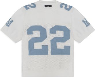 Amiri White Cerulean Knit 22 Tee