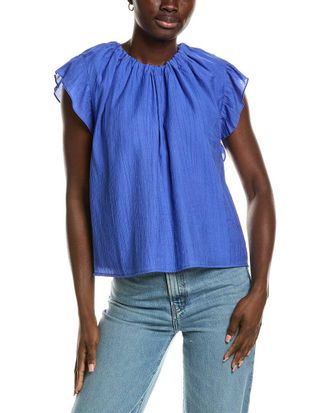 Nicole Miller Ruffle Sleeve Blouse