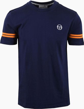 Sergio Tacchini Mens SERGIO TACCHINI GRELLO CREW NECK T-SHIRT MARITIME BLUE/ORANGE PEPPER - Navy - Size: 42