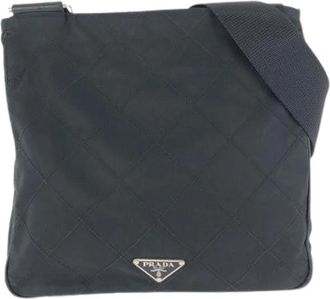 Prada Pre-owned Tessuto Nylon Shoulder Bag - Dames - Vintage Schoudertas - Zwart - ONE Size - Nylon - Vintage