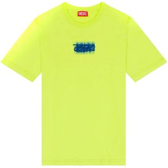Diesel Stijlvolle T-shirts - Heren - T-shirts - Geel - S - Katoen - Tops