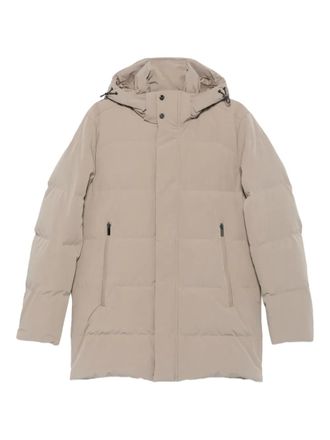 Paul & Shark Typhoon Platinum hooded quilted jacket - men - Polyester/Down/Feather/Polyester/Spandex/Elastane - XXXXL - Grey