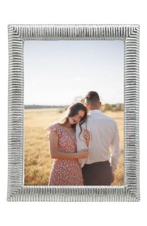 Mariposa Woven Texture 5 x 7-Inch Picture Frame in Silver at Nordstrom