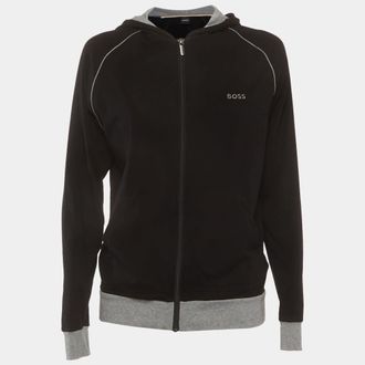 HUGO BOSS Boss By Hugo Boss Black Jersey Zip-Up Hoodie