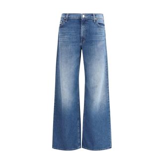 Mother Blauwe Katoenen Flared Jeans