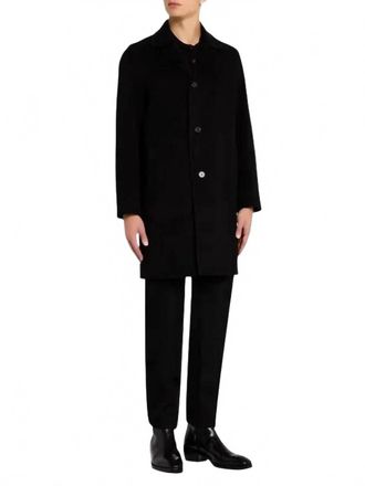 Theory Mens Modern Single-Breasted Coat In Black