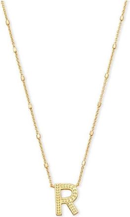Kendra Scott Letter R Pendant Necklace - Gold Metal