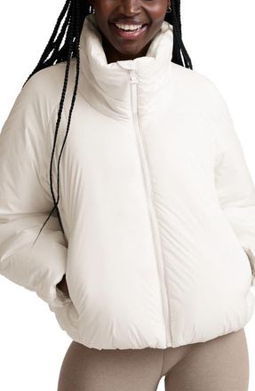 Beyond Yoga Warm Up Water Repellent Puffer Jacket in Glacier at Nordstrom, Size X-Small