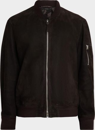 Tom Ford Mens Suede Lambskin Bomber Jacket