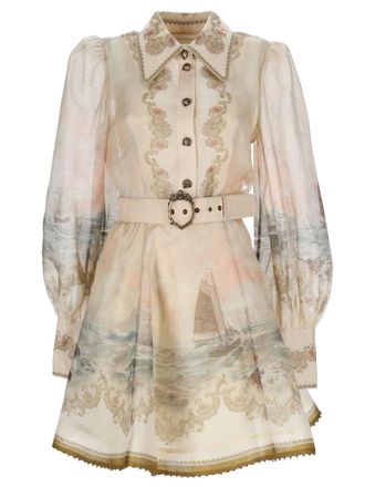 Zimmermann Mini Dress Rebellion Marine
