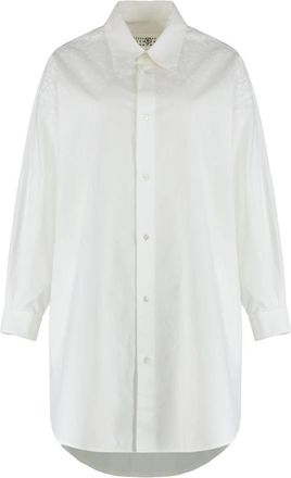 Maison Margiela Oversized katoenen overhemd - Dames - Overhemden - Wit - S - Katoen - Overhemden