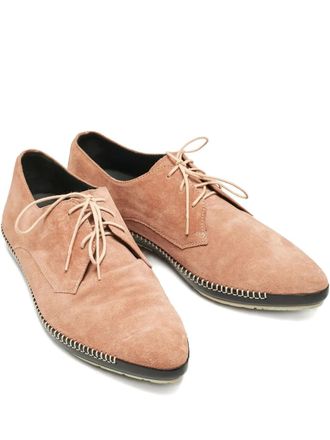 Bottega Veneta pointed-toe stitch-detail derby shoes - men - Rubber/Calf Leather/Calf Suede - 42 - Brown