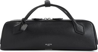 Alaia Black Teckel Leather Clutch-Donna