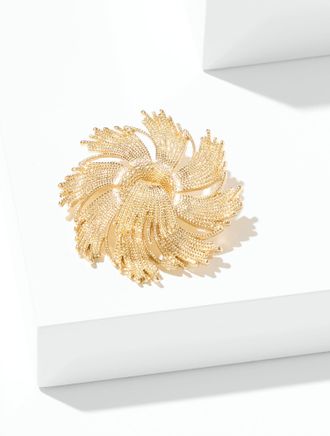 Talbots Rosette Brooch - Shiny Gold - 001 Talbots