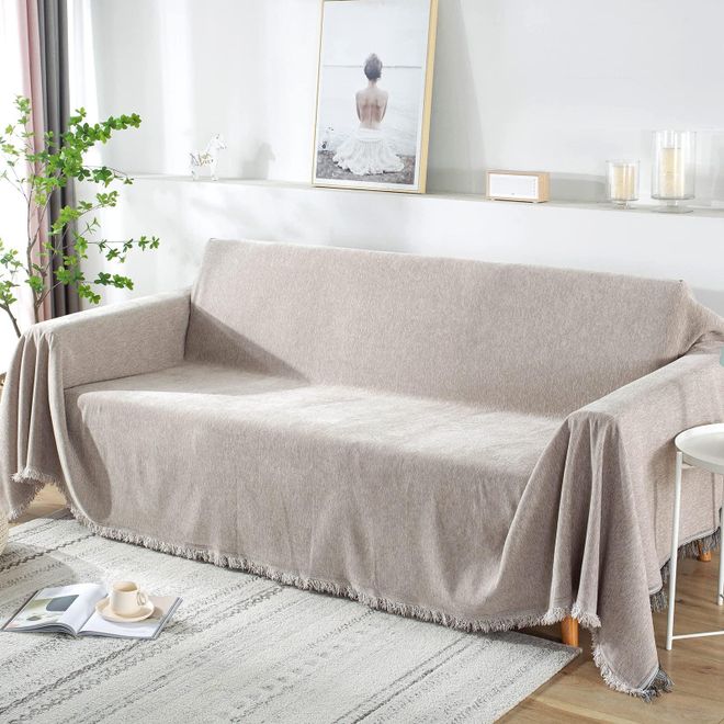 Shanna Sofa überwurfdecke für 2-/3-/4-Sitzer, sofaüberwurf Decke Couch überwurf Baumwolle Waschbar Anti-rutsch Schmutzabweisend Kissen couchdecke überwurf Na ab 49,99 €