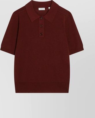 Burberry wool polo shirt short sleeves