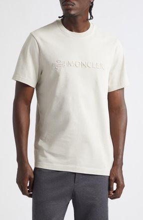Moncler Logo Cotton T-Shirt in Sponge at Nordstrom, Size Xxx-Large