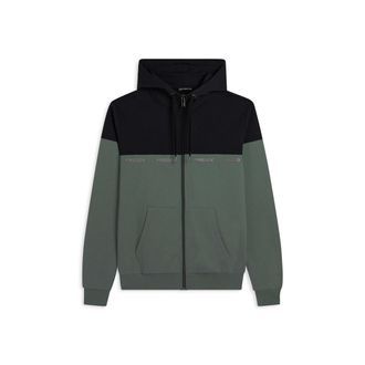 Freddy Felpa colour block con cappuccio e logo stampato