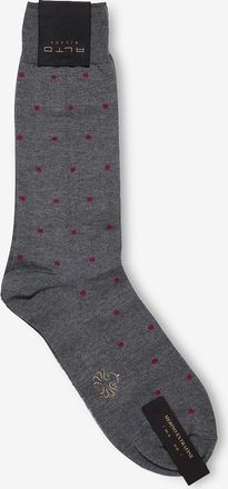 Alto Milano Socken aus Schurwollmix mit Tupfenprint