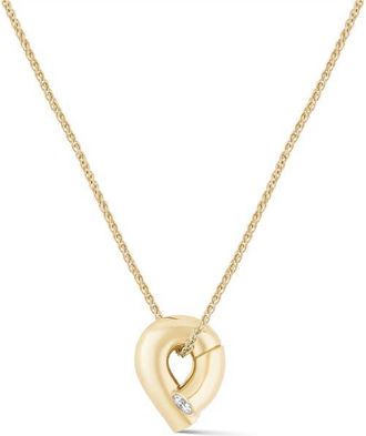 Tabayer Oera Diamond Bezel Pendant Necklace in Yellow Gold at Nordstrom