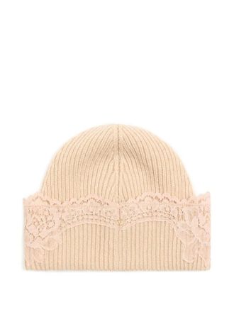 Valentino Garavani lace beanie - Neutrals