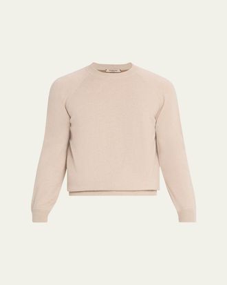 Fioroni Cashmere Mens Sweatshirt-Style Cashmere Crewneck Sweater