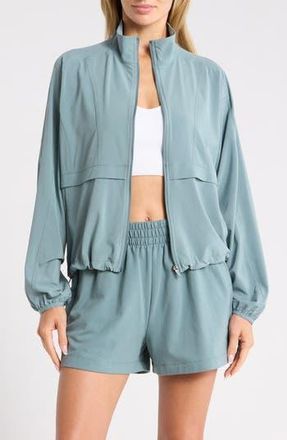 Zella Interval Zip Up Jacket in Blue Goblin at Nordstrom Rack, Size X-Small