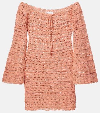 Anna Kosturova Bella crochet cotton minidress