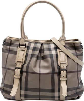 Burberry Pre-owned Burberry Smoked Check Coated Canvas Satchel Ladies SXRCTRT111I30KSZ