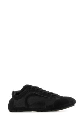 Prada Mens Uomo Sneaker Black Leather Nylon