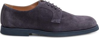 Doucal's Blue Suede Lace-up Shoes