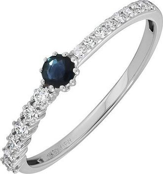 Bony Levy 18K 0.25 Ct. Tw. Diamond & Sapphire Ring