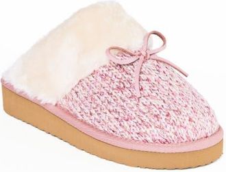 Minnetonka Fluffy Scuff Slipper in Sparkle Pink at Nordstrom, Size 10