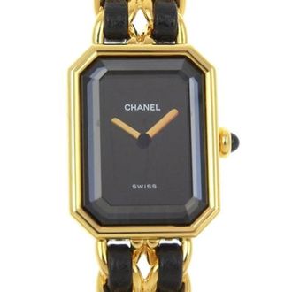 Chanel Pre-owned Stainless Steel watches - Dames - Vintage Horloges - Zwart - ONE Size - Leer - Vintage