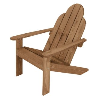 ML Design Silla de jard&iacute;n adirondack de madera maciza abeto marr&oacute;n 92,5x70x89 cm