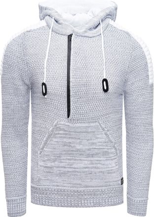 Rusty Neal Chunky contrasterende hoodie met 1/2 rits