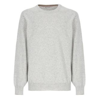 Brunello Cucinelli Heren, Truien, Grijs, Maat: 2XL Kasjmier