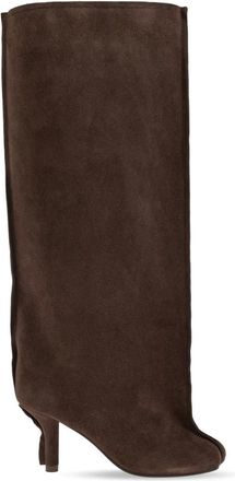 Maison Margiela Anatomic Suede Boots - female - MM6 Maison Margiela - Heeled Boots - Brown - 5 1/2 UK - Shoes