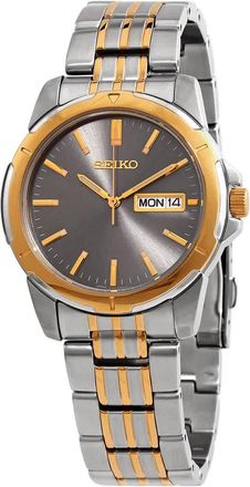 Seiko Essentials Quartz Grey Dial Mens Watch SUR356