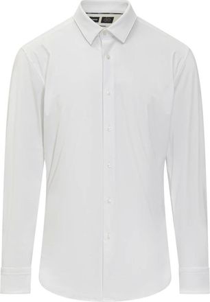HUGO BOSS Hugo, Formal Shirts, male, White, Size: 4XL Slim-fit Shirt