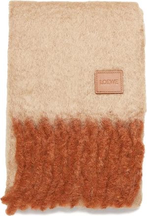 Loewe Sciarpa con frange - Marrone