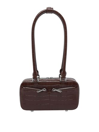 Self Portrait Mini Croc Leather Shoulder Bag