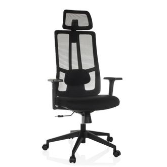 hjh OFFICE Silla de oficina profesional tela / tejido de malla negro