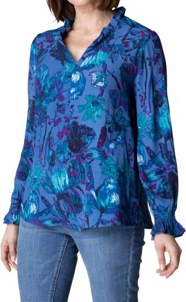 Habitat Flounce Collar Pullover In Cobalt