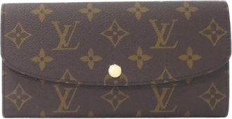 Louis Vuitton Brown Coated Canvas Long Wallet (Tri-Fold) (Pre-Owned)