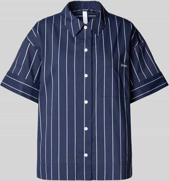 Joop Hemdbluse mit Knopfleiste Modell Beatrice in Marine, Größe 36