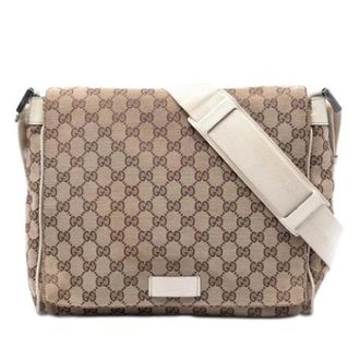 Gucci Vintage, unisex, Beige, ONE Size, Leer, Pre-owned Crossbody Bag
